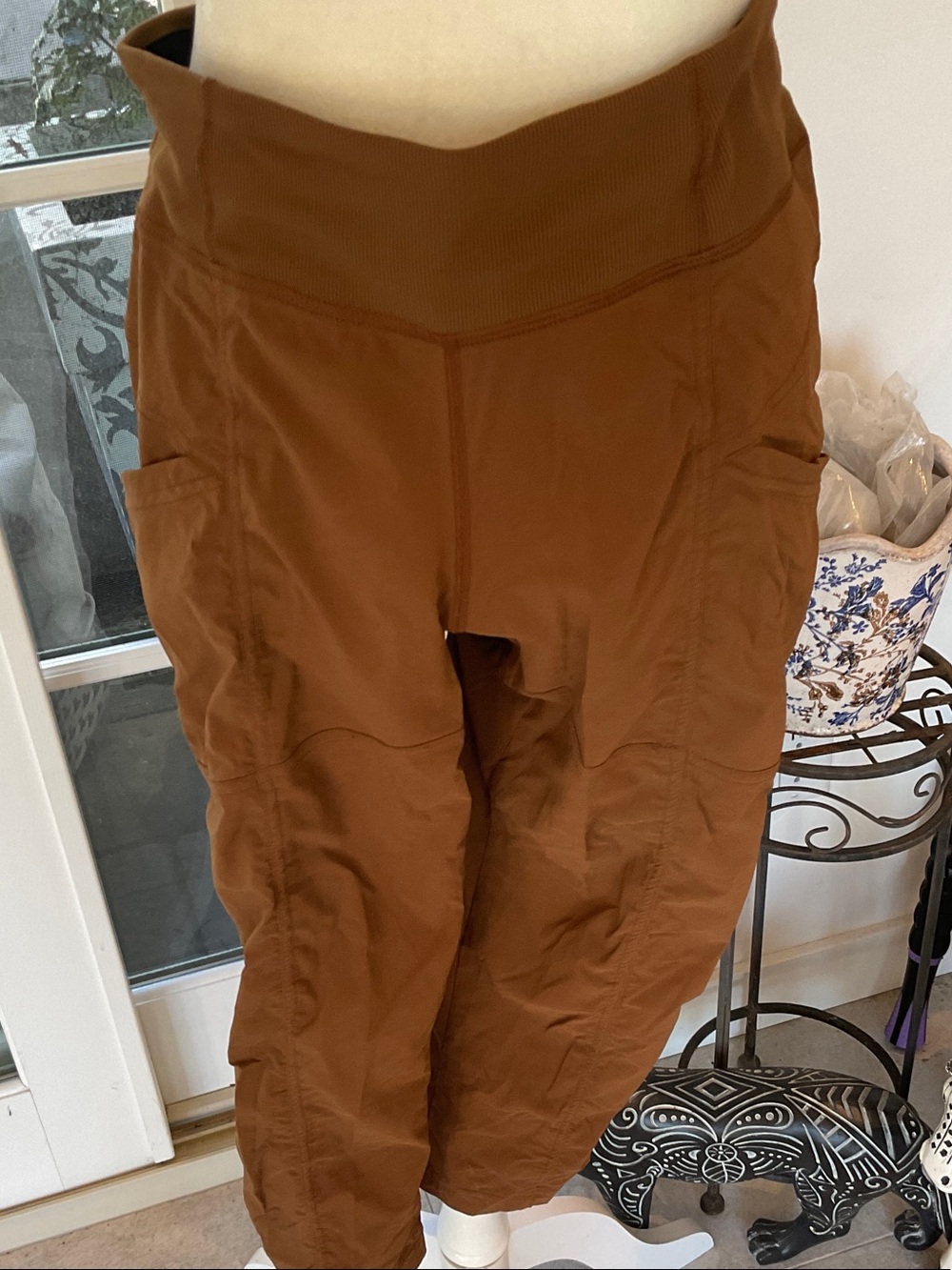 Prana Women's Koen Cargo Capris in Sepia Warm Brown